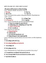 Đề kiểm tra học kì I môn Lịch Sử 4 (Có đáp án)